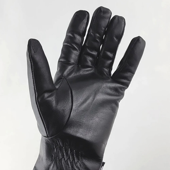 ISOTONER Men's Black  Leather Winter Gloves Insulated Touchscreen Size Large - Picture 3 of 12